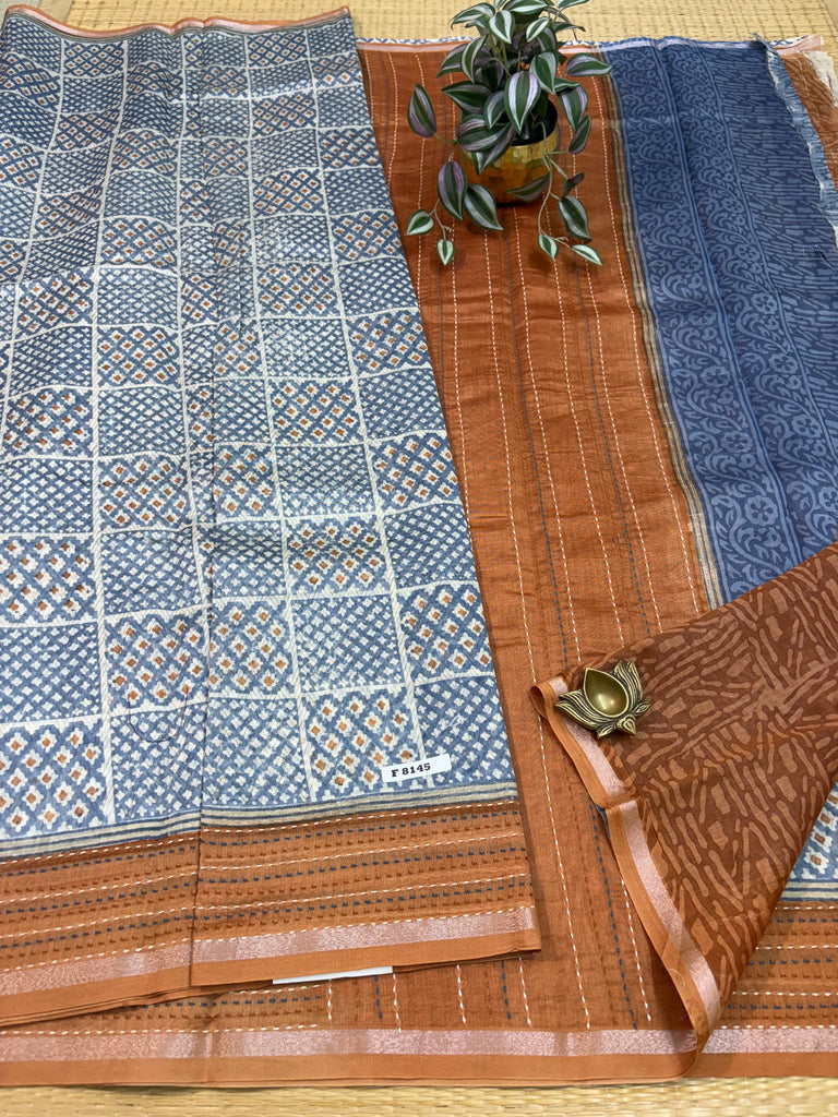 Pure Chanderi Silk Cotton #F8145