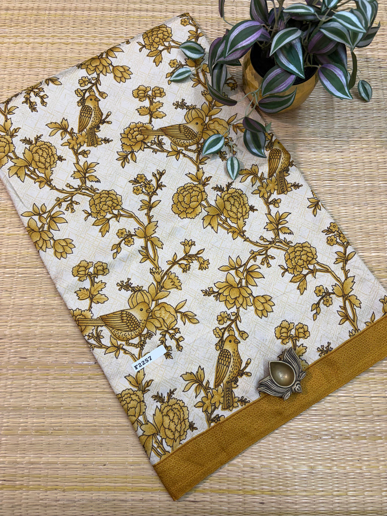 Kashmiri Printed Silk #F2257