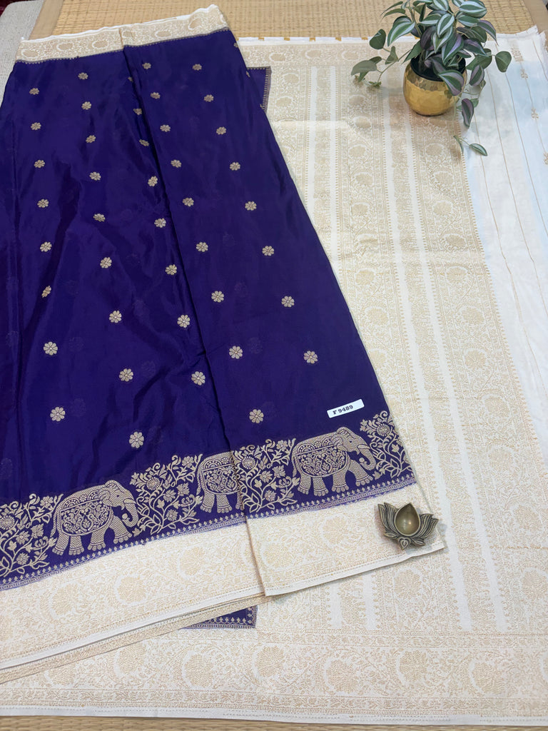 Semi Banarasi Crepe Sarees #F9489