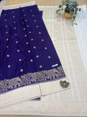 Semi Banarasi Crepe Sarees #F9489