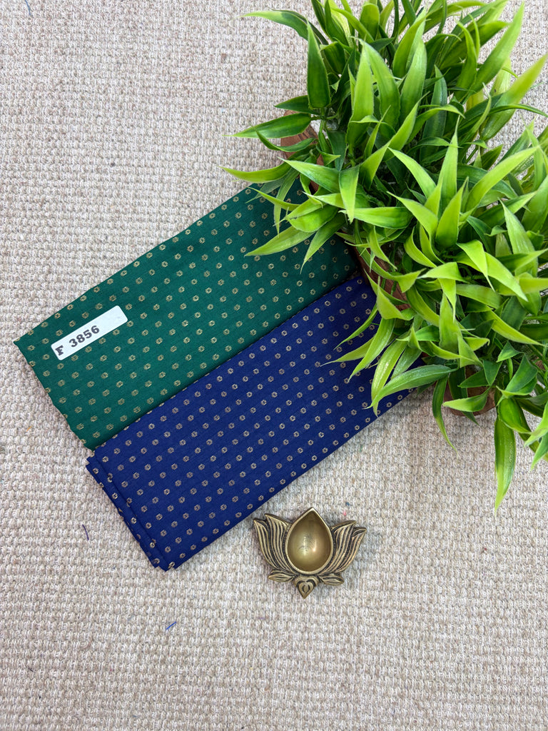 Set of 2 Silk Cotton fabric #F3856