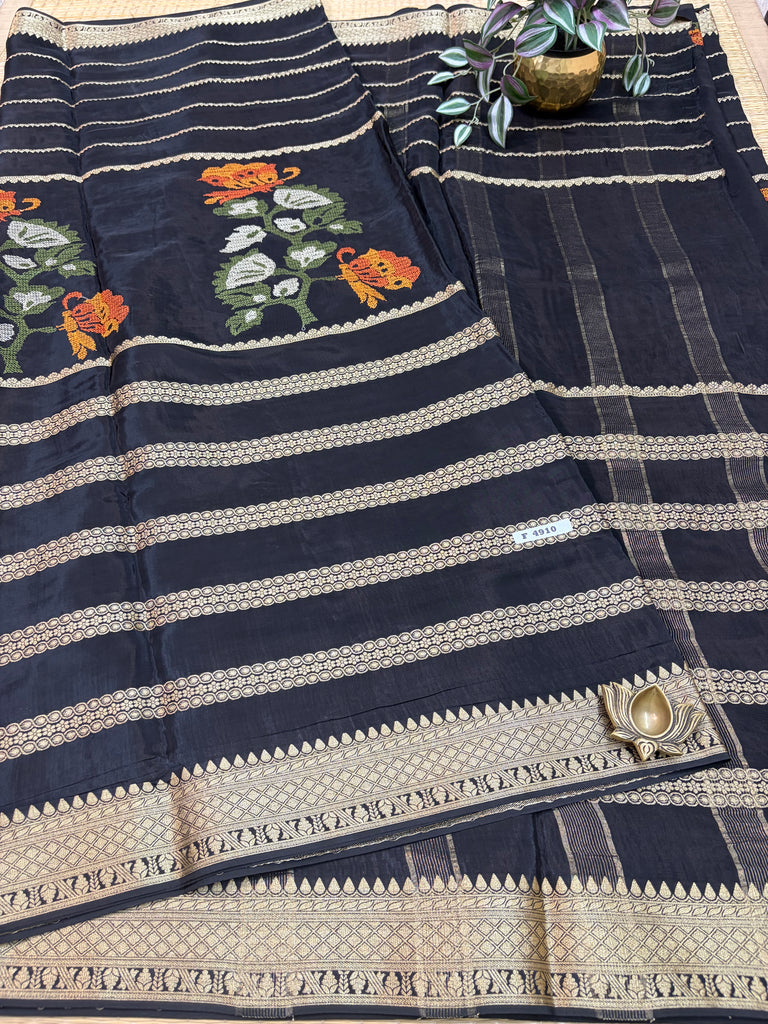 Semi Crepe Sarees #F4910