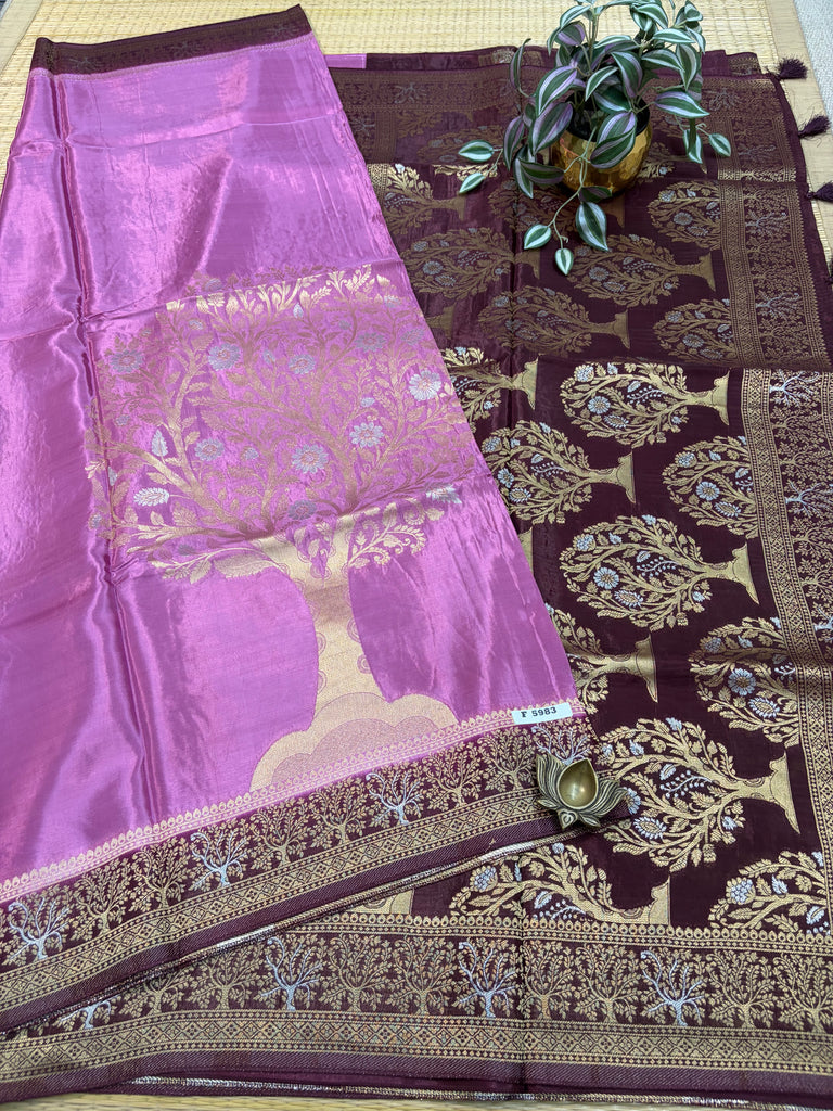 Satin Crepe Saree #F5983