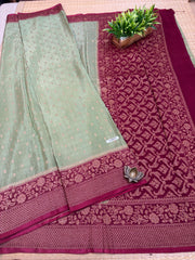 Semi Banarasi Crepe Sarees #G2612