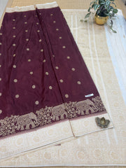 Semi Banarasi Crepe Sarees #F9487