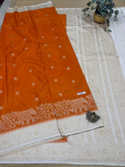Semi Banarasi Crepe Sarees #F9490