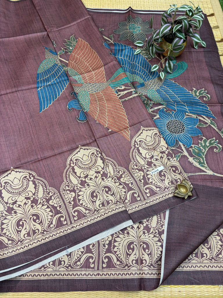 Tussar Silk Sarees #F1418