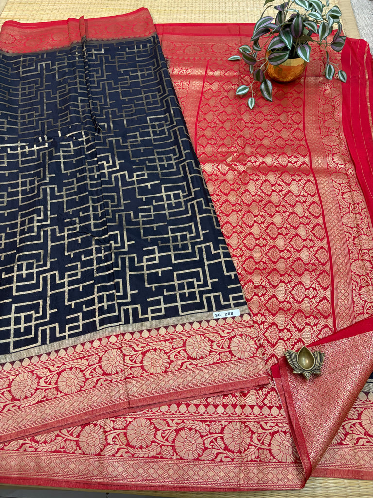 Semi Crepe Sarees #SC268