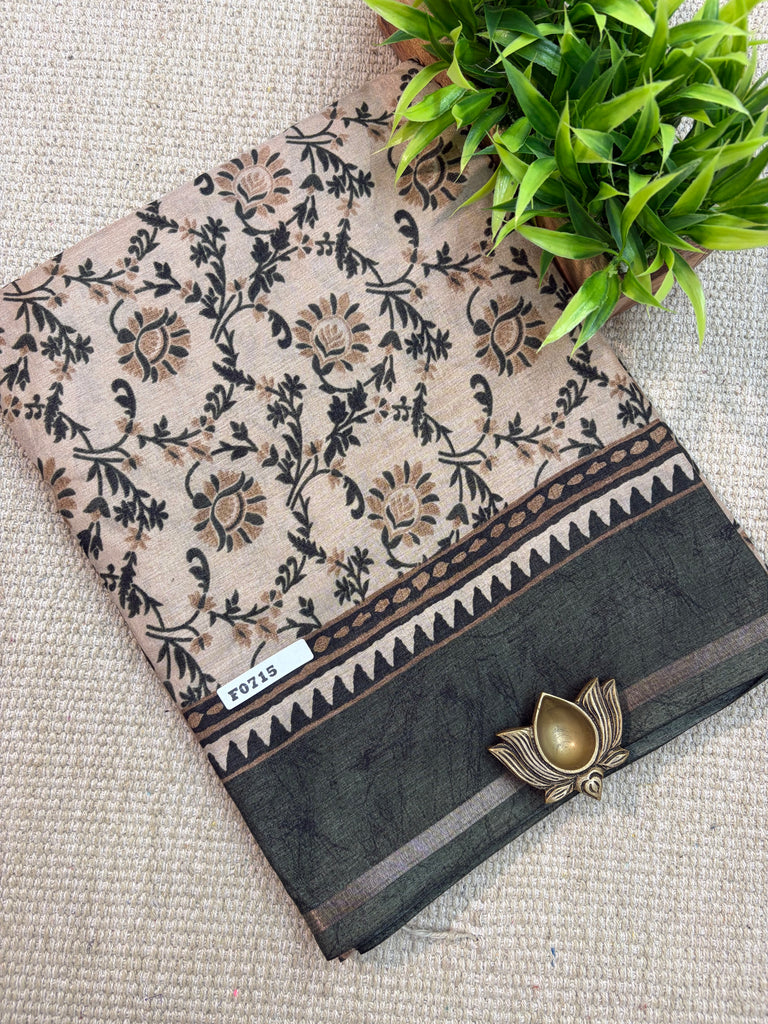 Kashmiri Printed Silk #F0715
