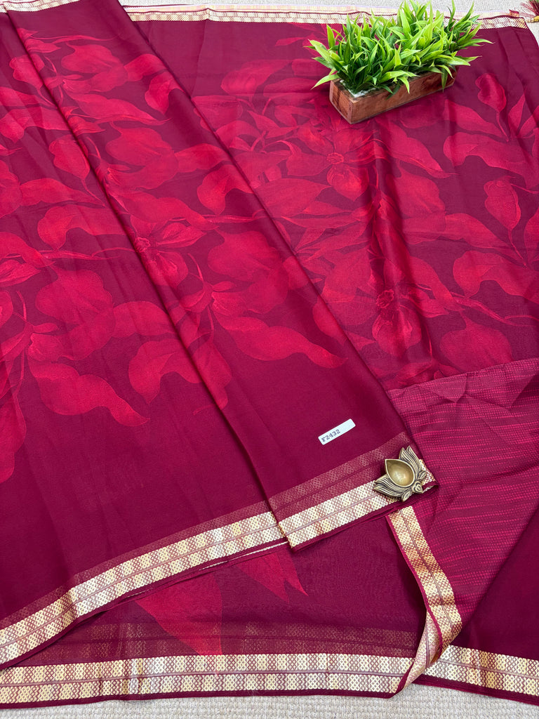 Chiffon Sarees #F2432