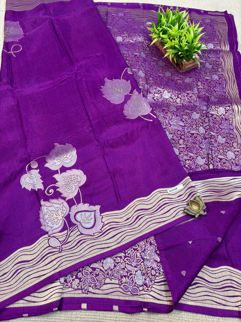 Varanasi Silk Blend Sarees #F0200