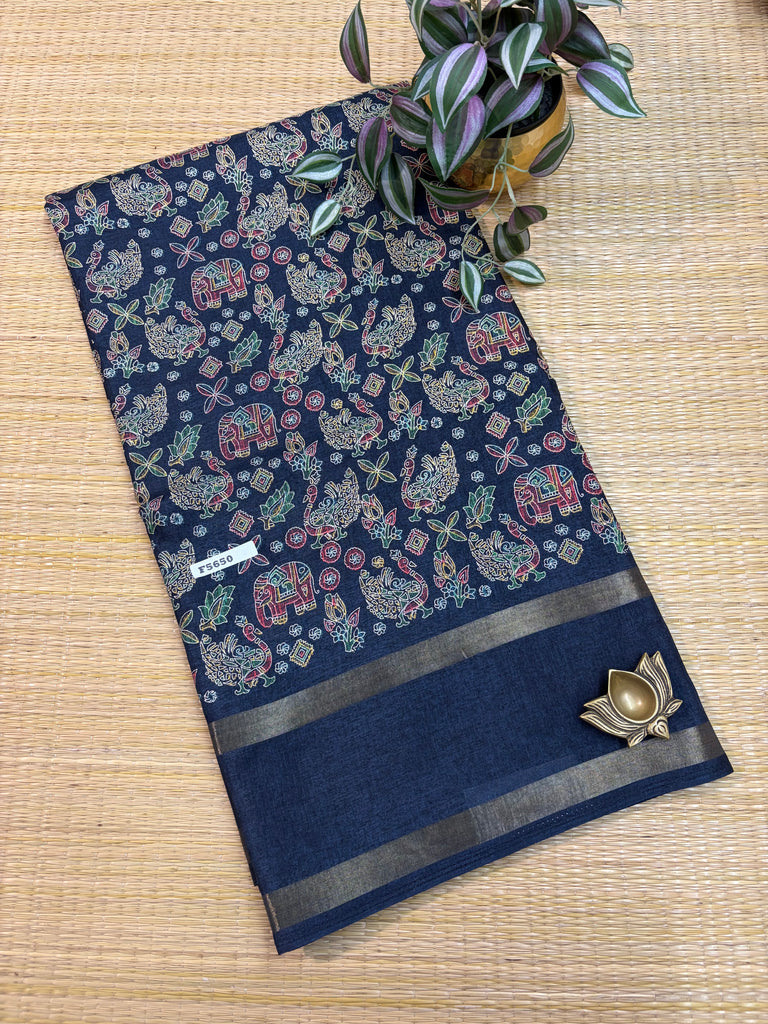 Kashmiri Printed Silk #F5650