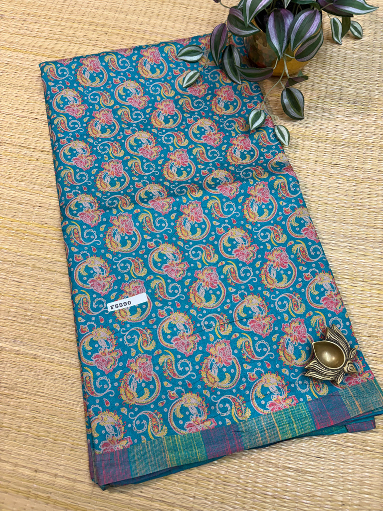 Kashmiri Printed Silk #F5590