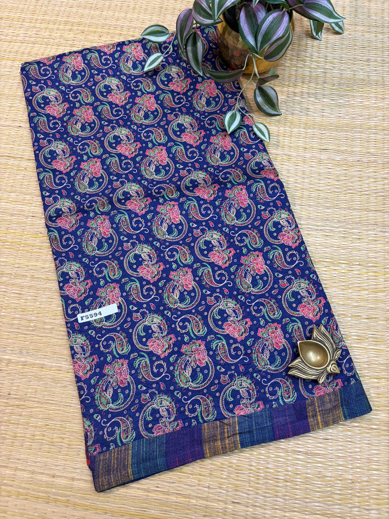 Kashmiri Printed Silk #F5594
