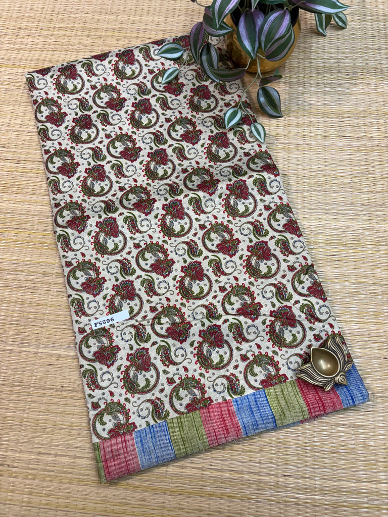 Kashmiri Printed Silk #F5596