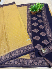 Semi Banarasi Crepe Sarees #G2270