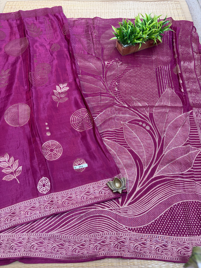 Semi Crepe Sarees #G869