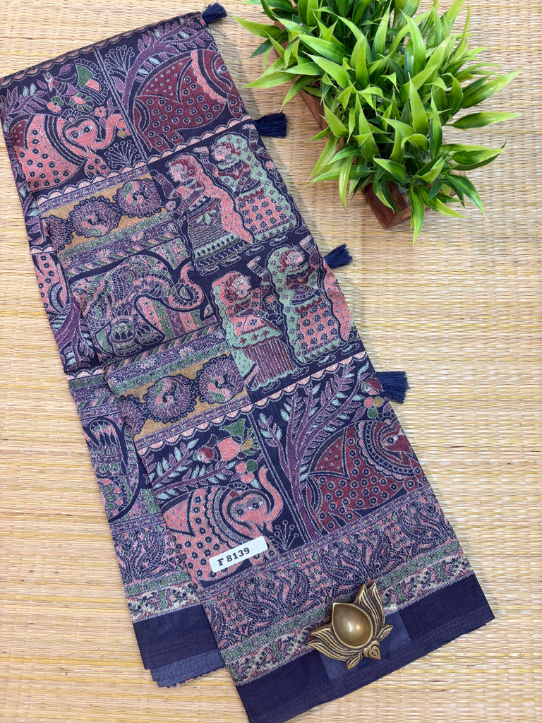 Pure Printed Silk Saree #F8139