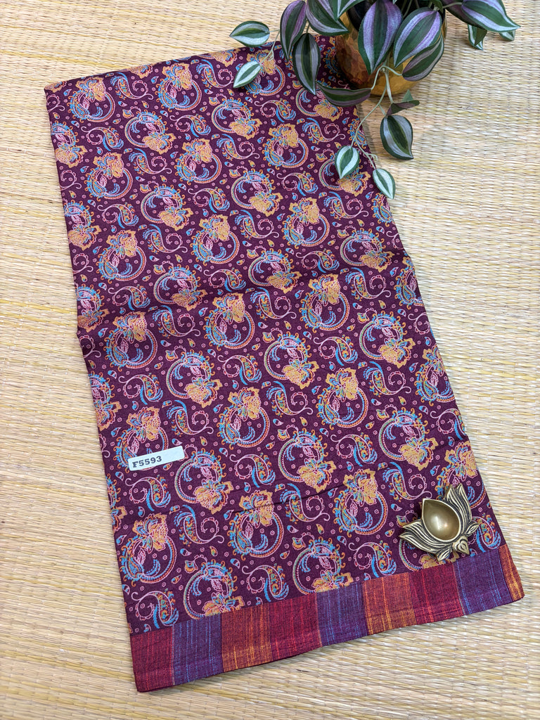 Kashmiri Printed Silk #F5593