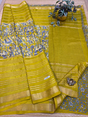 Semi Crepe Sarees #F4588