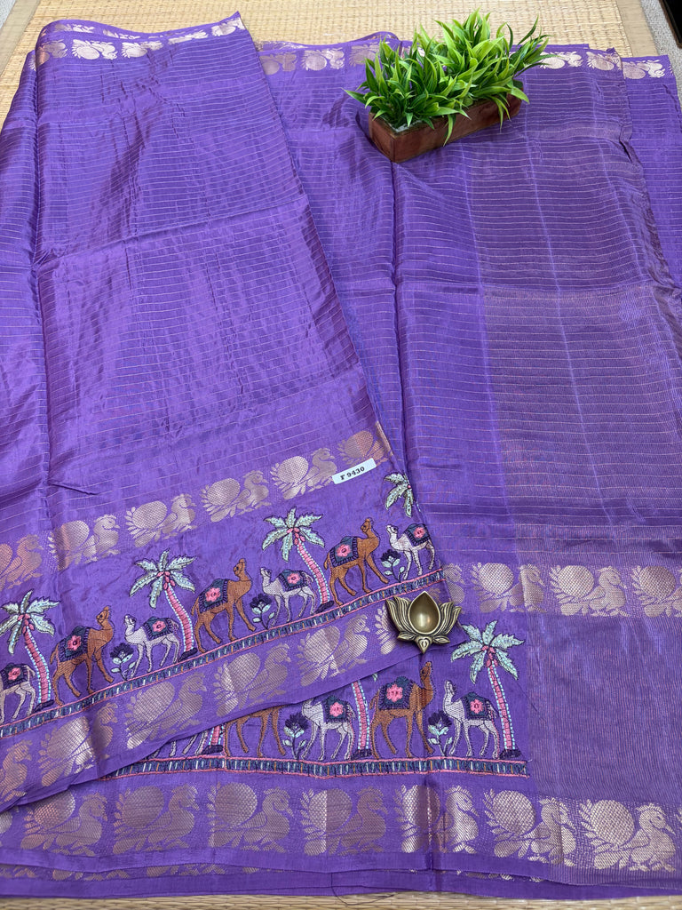 Viscose Tussar Silk Sarees #F9430