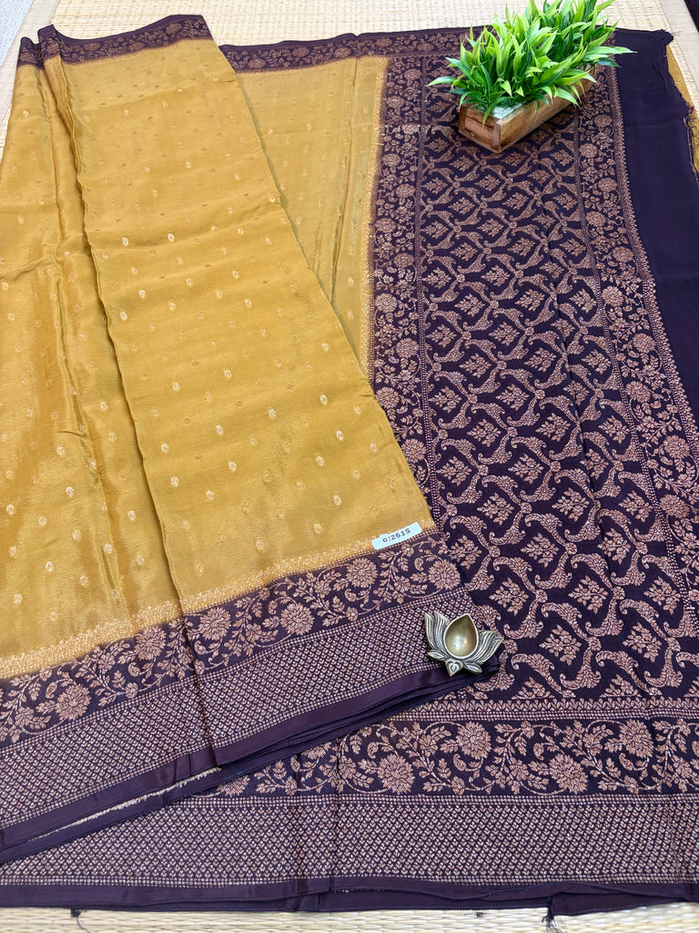 Semi Banarasi Crepe Sarees #G2615
