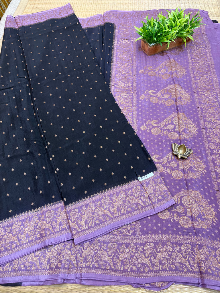 Semi Banarasi Crepe Sarees #G2263
