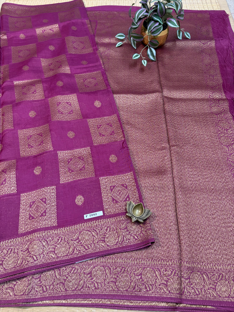 Semi Jute Silk Sarees #F7092