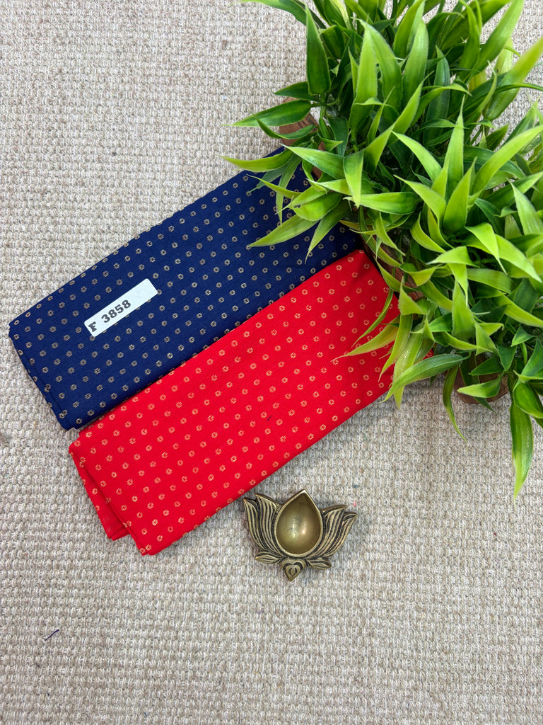 Set of 2 Silk Cotton fabric #F3858