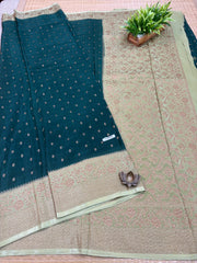 Semi Banarasi Crepe Sarees #G2617