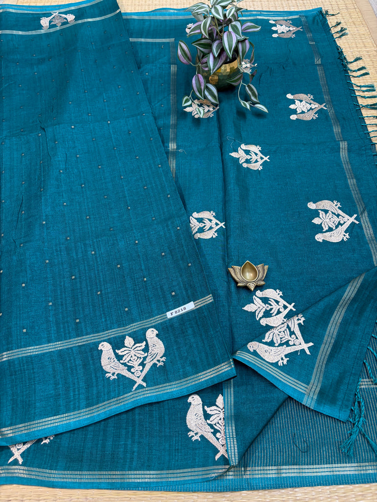 Viscose Tussar Silk Sarees #F8218