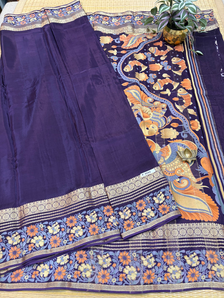 Semi Crepe Sarees #F4595