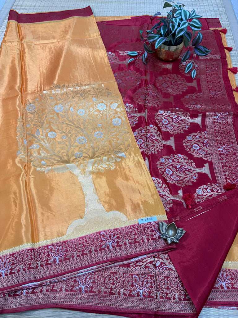 Satin Crepe Saree #F5984