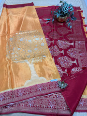 Satin Crepe Saree #F5984