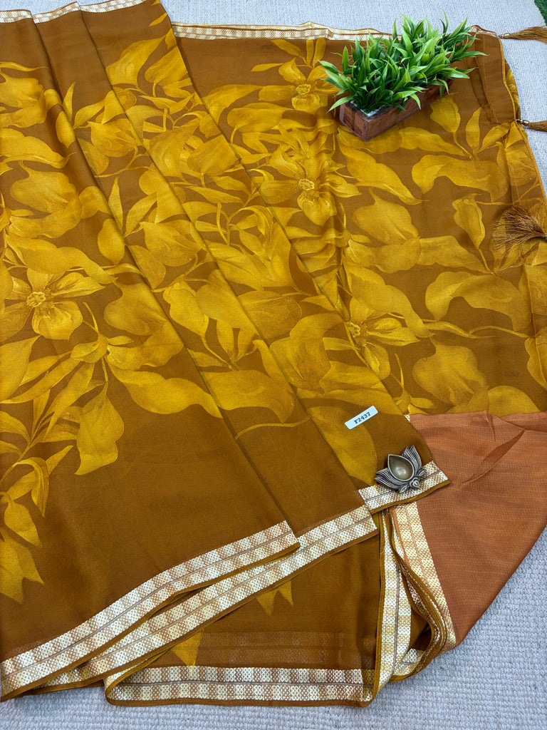 Chiffon Sarees #F2437