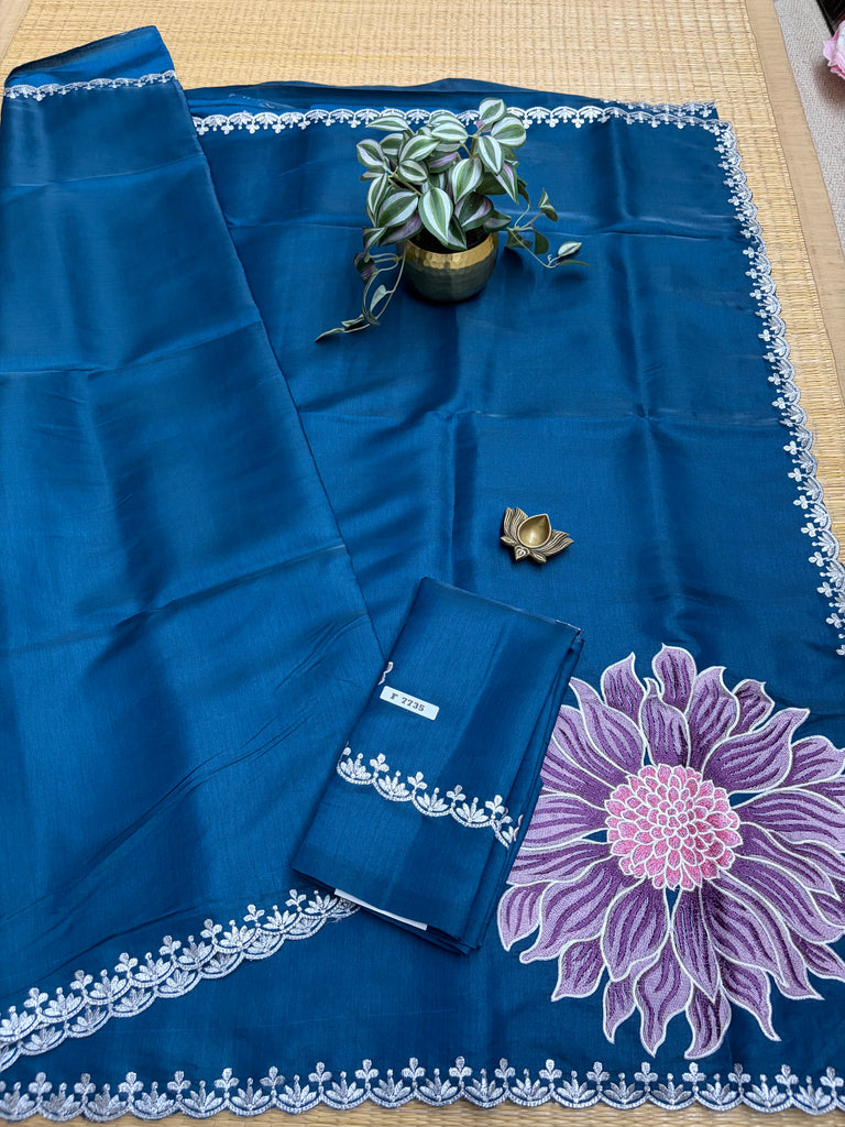 Butter crepe sarees #F7735