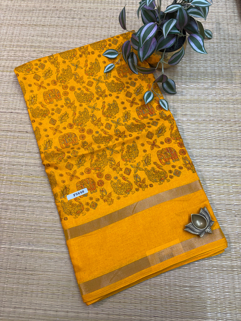 Kashmiri Printed Silk #F5648