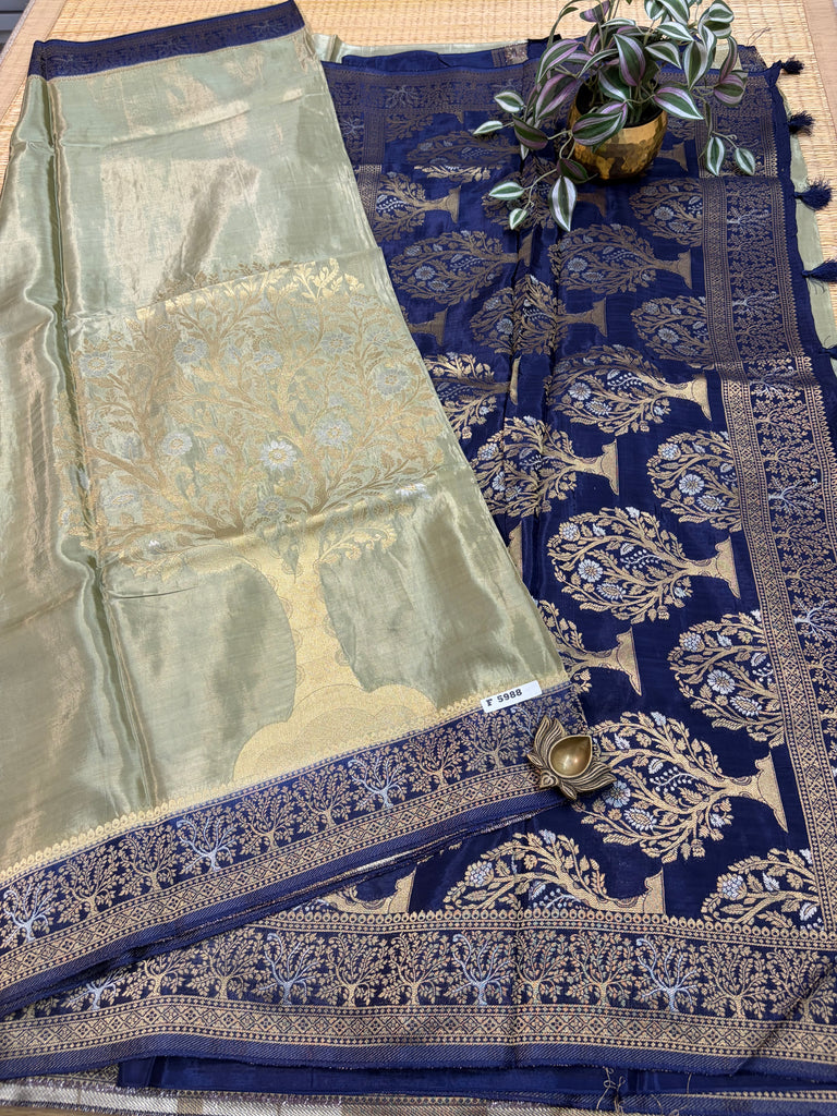 Satin Crepe Saree #F5988