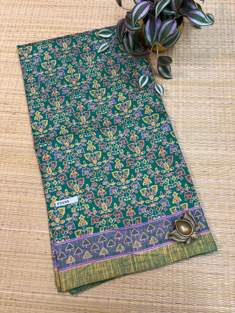 Kashmiri Printed Silk #F5599