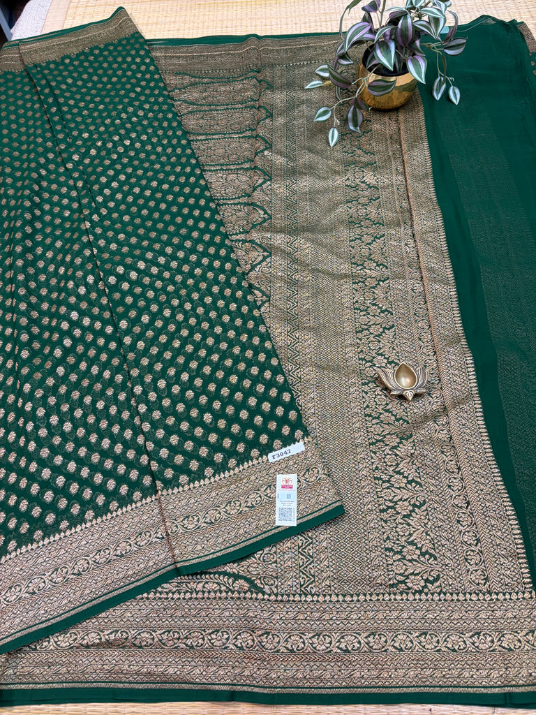 Pure Banaras Georgette Sarees #F3047