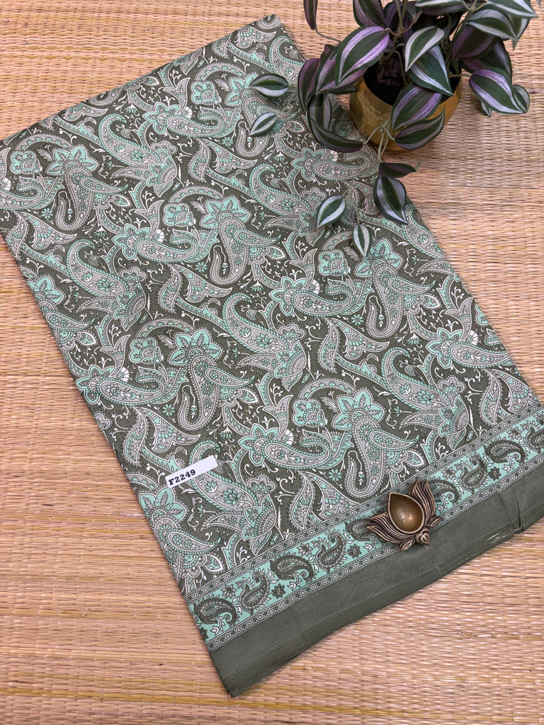 Kashmiri Printed Silk #F2249