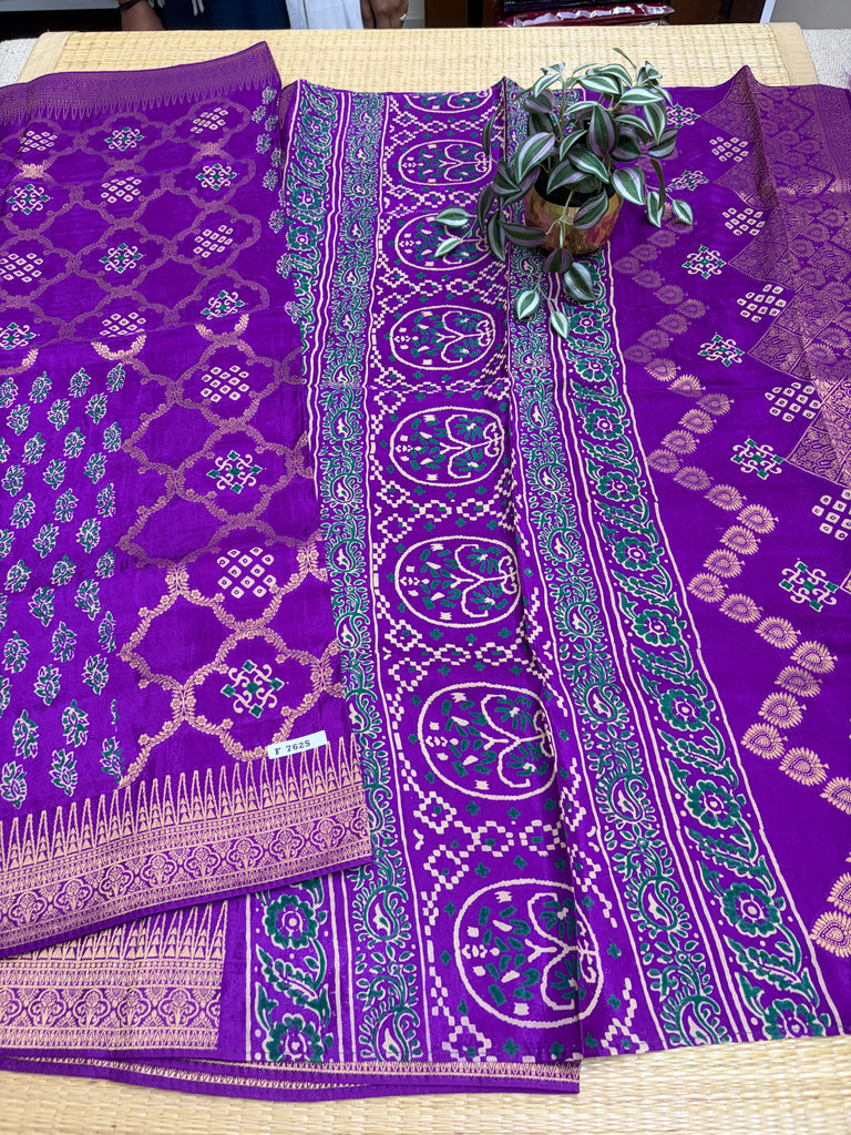 Printed Crepe Saree #F7625