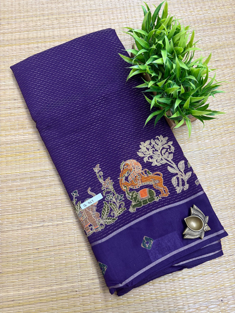 Viscose Fancy Sarees #G967