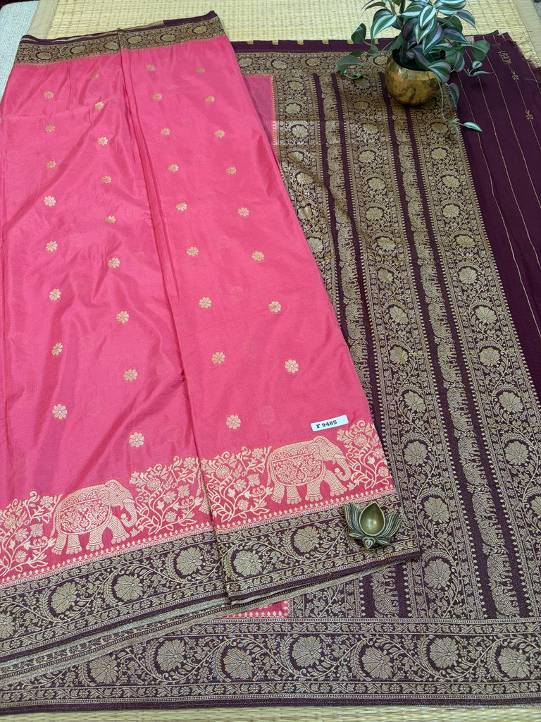 Semi Banarasi Crepe Sarees #F9485
