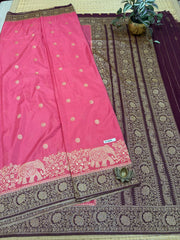 Semi Banarasi Crepe Sarees #F9485