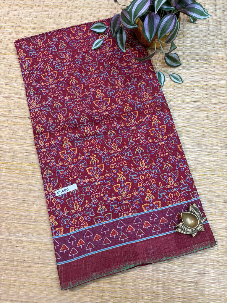 Kashmiri Printed Silk #F5600