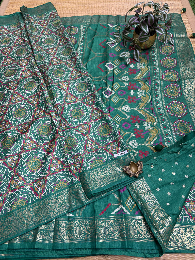 Patola Printed Silk #F2454