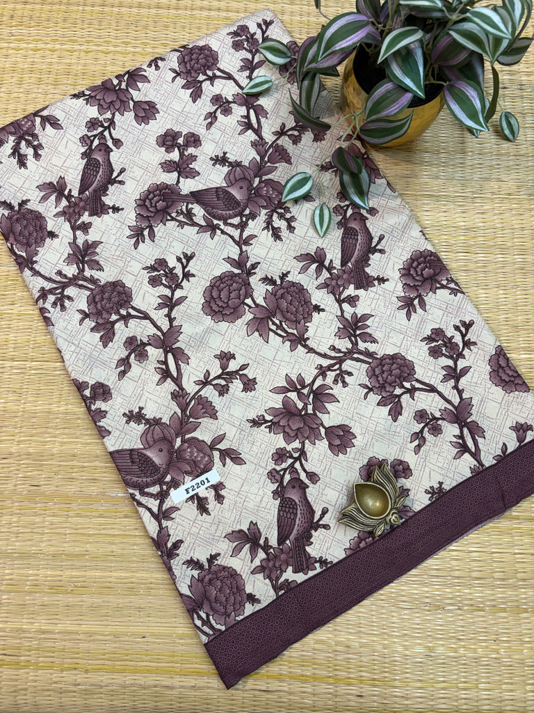 Kashmiri Printed Silk #F2201