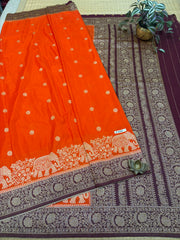 Semi Banarasi Crepe Sarees #F9486