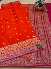 Semi Banarasi Crepe Sarees #F9488